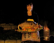 Terry with cooked Armidillo